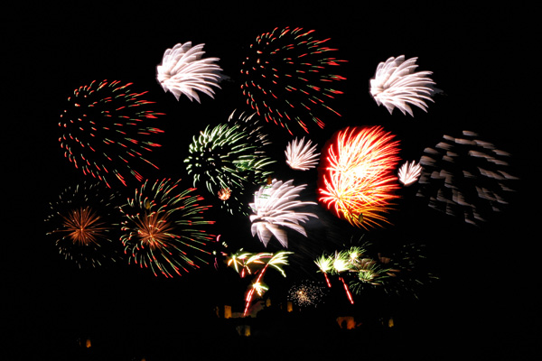 Bouquet final d'un feu d'artifice