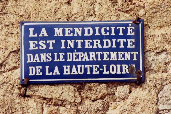  Panneau : Mendicit� interdite